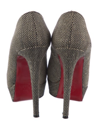 Christian Louboutin Canvas Patterned Pumps