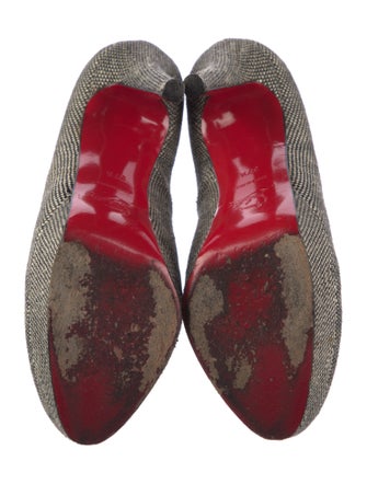 Christian Louboutin Canvas Patterned Pumps