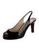 Christian Louboutin Patent Leather Slingback Pumps