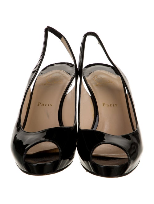 Christian Louboutin Patent Leather Slingback Pumps