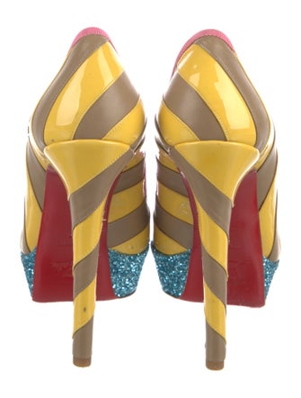 Christian Louboutin Patent Leather Printed Pumps