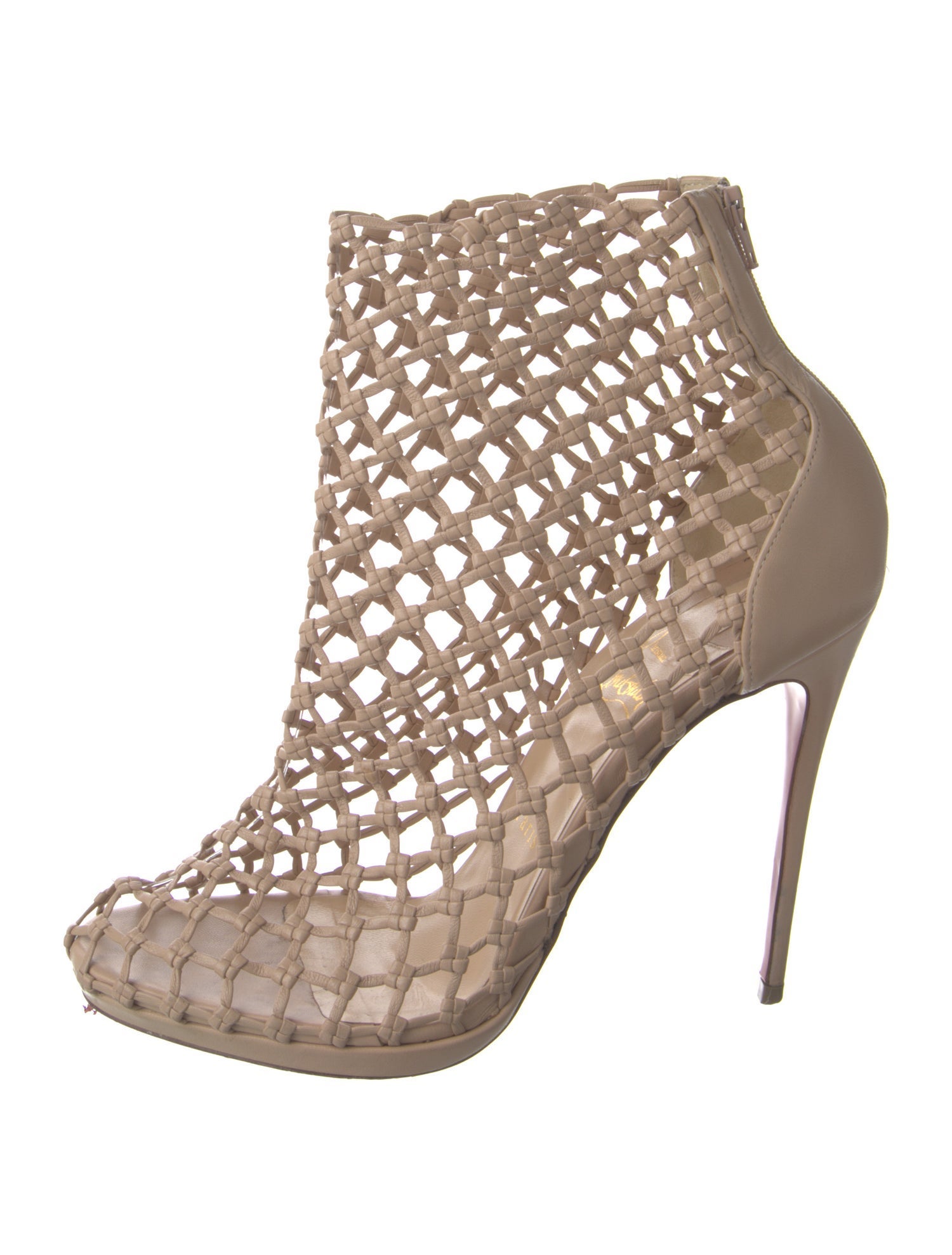 Christian Louboutin Leather Braided Accents Boots