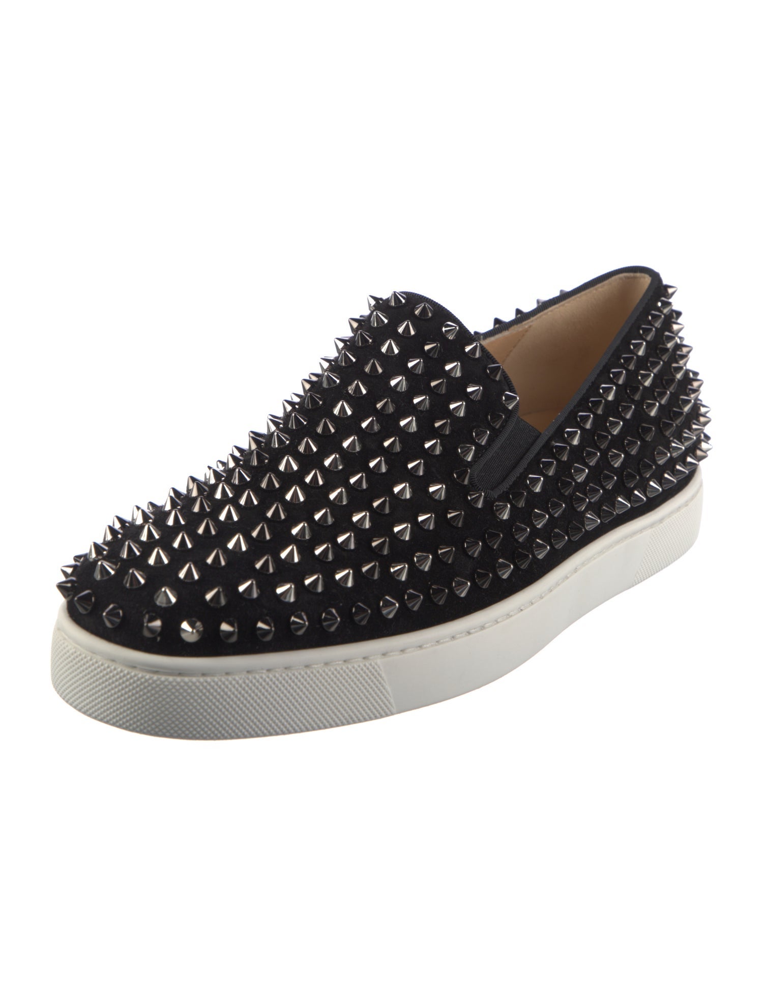 Christian Louboutin Spike Accents Suede Sneakers