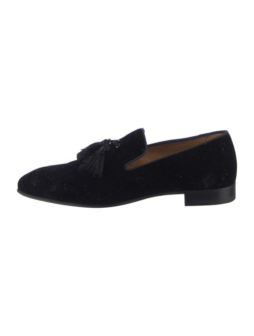 Christian Louboutin Velvet Tassel Accents Loafers