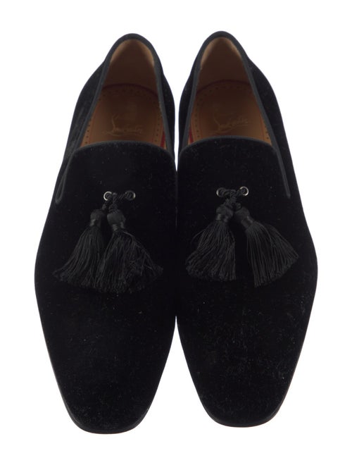 Christian Louboutin Velvet Tassel Accents Loafers