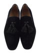 Christian Louboutin Velvet Tassel Accents Loafers