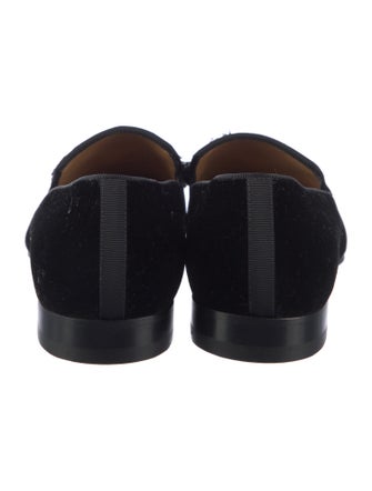 Christian Louboutin Velvet Tassel Accents Loafers