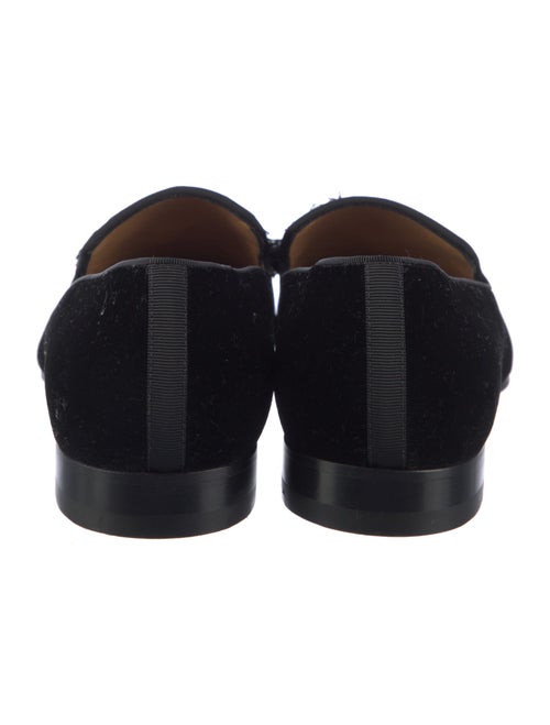 Christian Louboutin Velvet Tassel Accents Loafers