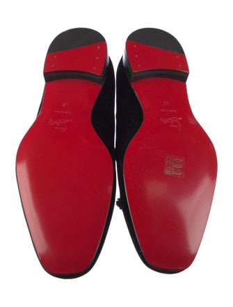 Christian Louboutin Velvet Tassel Accents Loafers