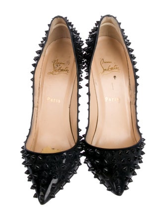Christian Louboutin Spike Accents Patent Leather Pumps