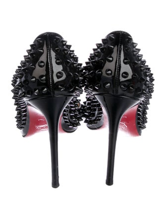 Christian Louboutin Spike Accents Patent Leather Pumps