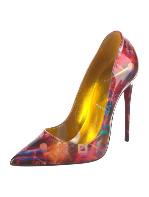 Christian Louboutin Patent Leather Printed Pumps