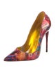 Christian Louboutin Patent Leather Printed Pumps