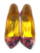 Christian Louboutin Patent Leather Printed Pumps