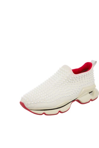 Christian Louboutin Spike Accents Neoprene Sneakers