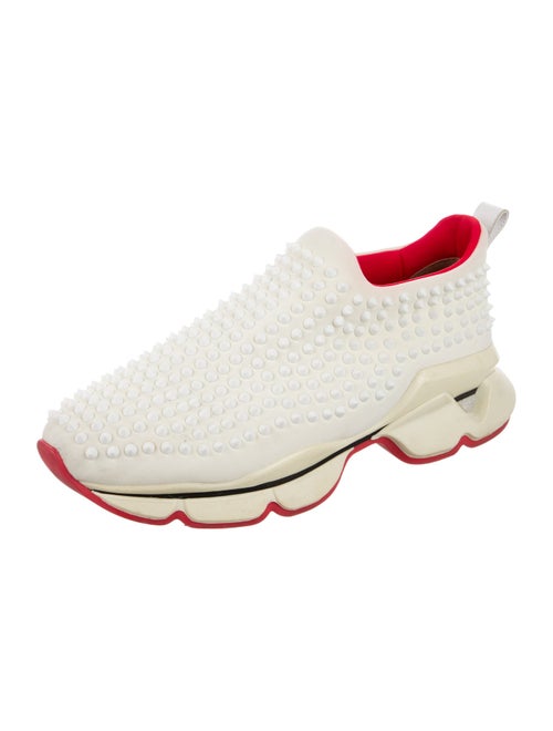 Christian Louboutin Spike Accents Neoprene Sneakers
