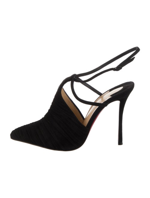Christian Louboutin Queen Acid Suede T-Strap Pumps