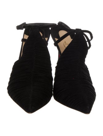 Christian Louboutin Queen Acid Suede T-Strap Pumps