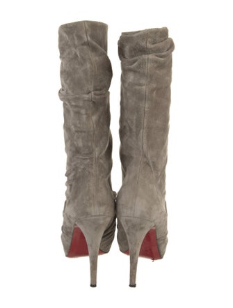 Christian Louboutin Suede Slouch Boots