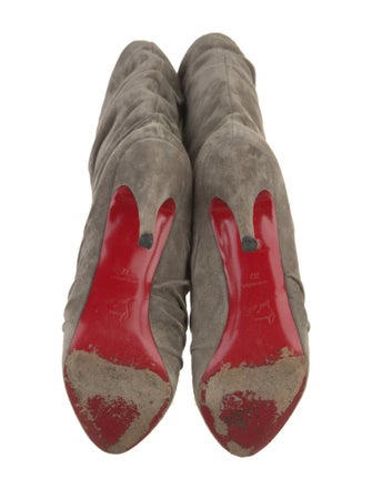 Christian Louboutin Suede Slouch Boots