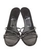 Christian Louboutin Spike Accents Leather Slides