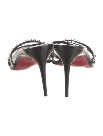 Christian Louboutin Spike Accents Leather Slides