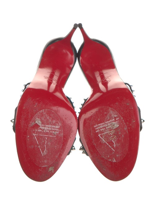 Christian Louboutin Spike Accents Leather Slides