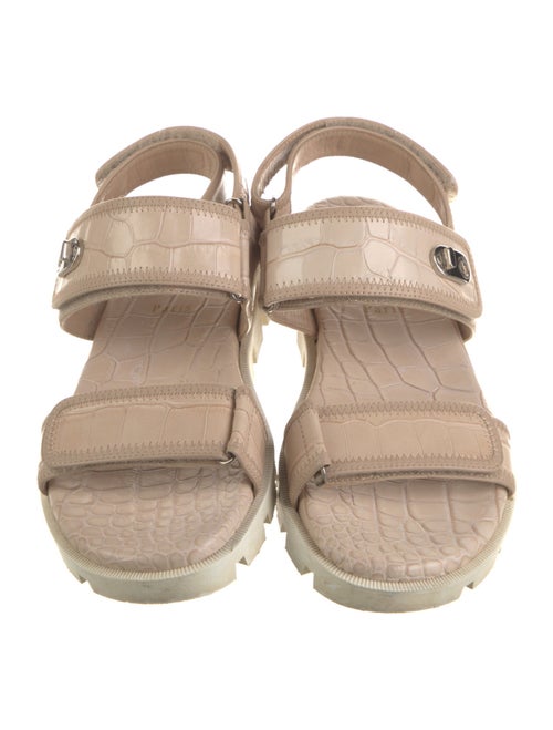 Christian Louboutin Embossed Leather Slingback Sandals