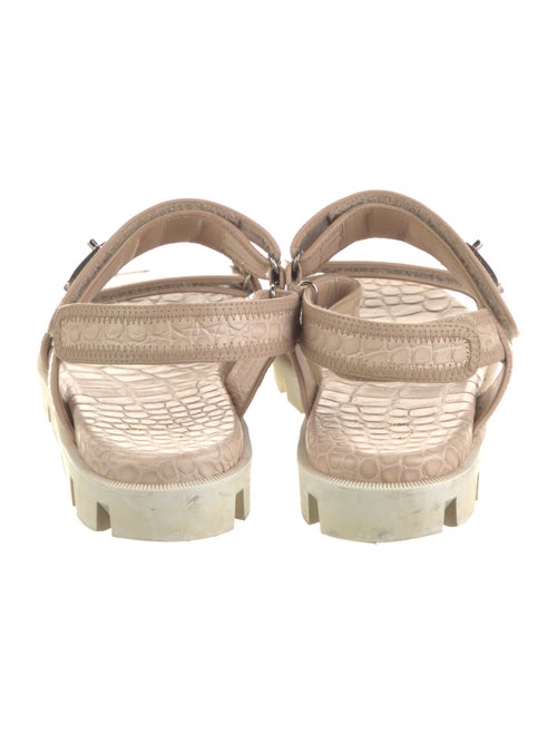 Christian Louboutin Embossed Leather Slingback Sandals