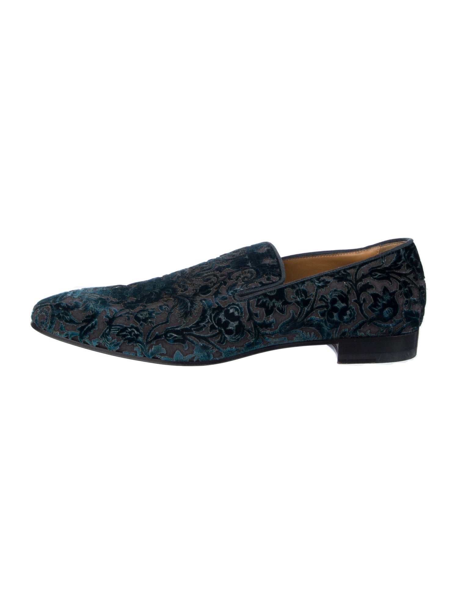 Christian Louboutin Velvet Printed Loafers