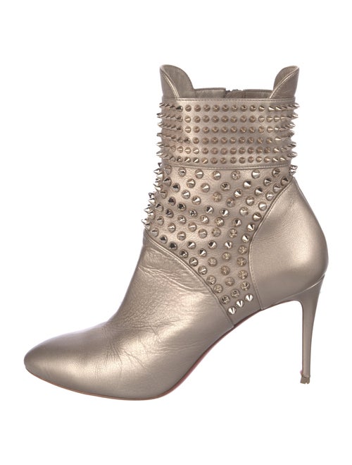 Christian Louboutin Spike Accents Leather Boots