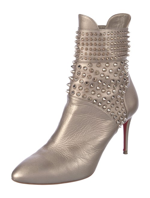 Christian Louboutin Spike Accents Leather Boots