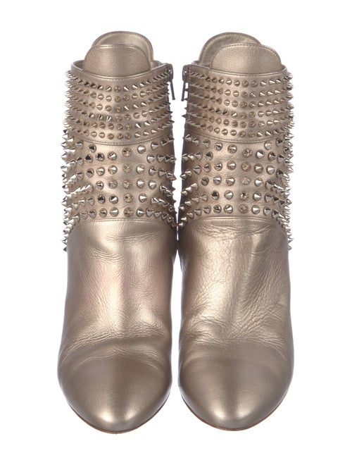 Christian Louboutin Spike Accents Leather Boots