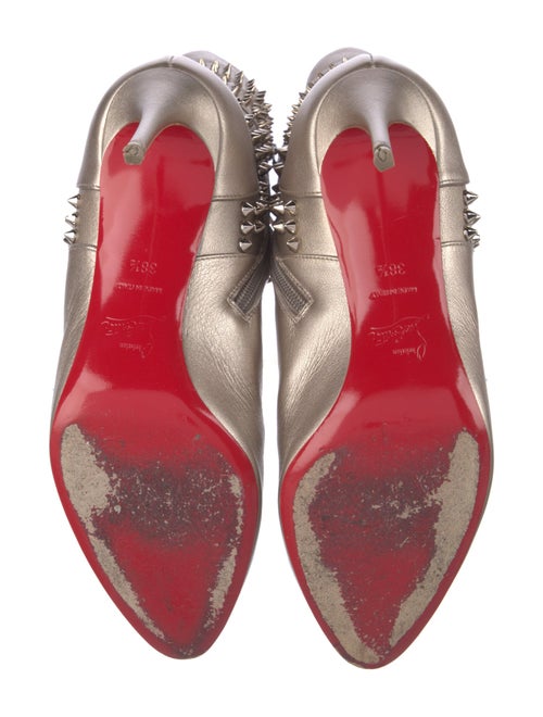 Christian Louboutin Spike Accents Leather Boots