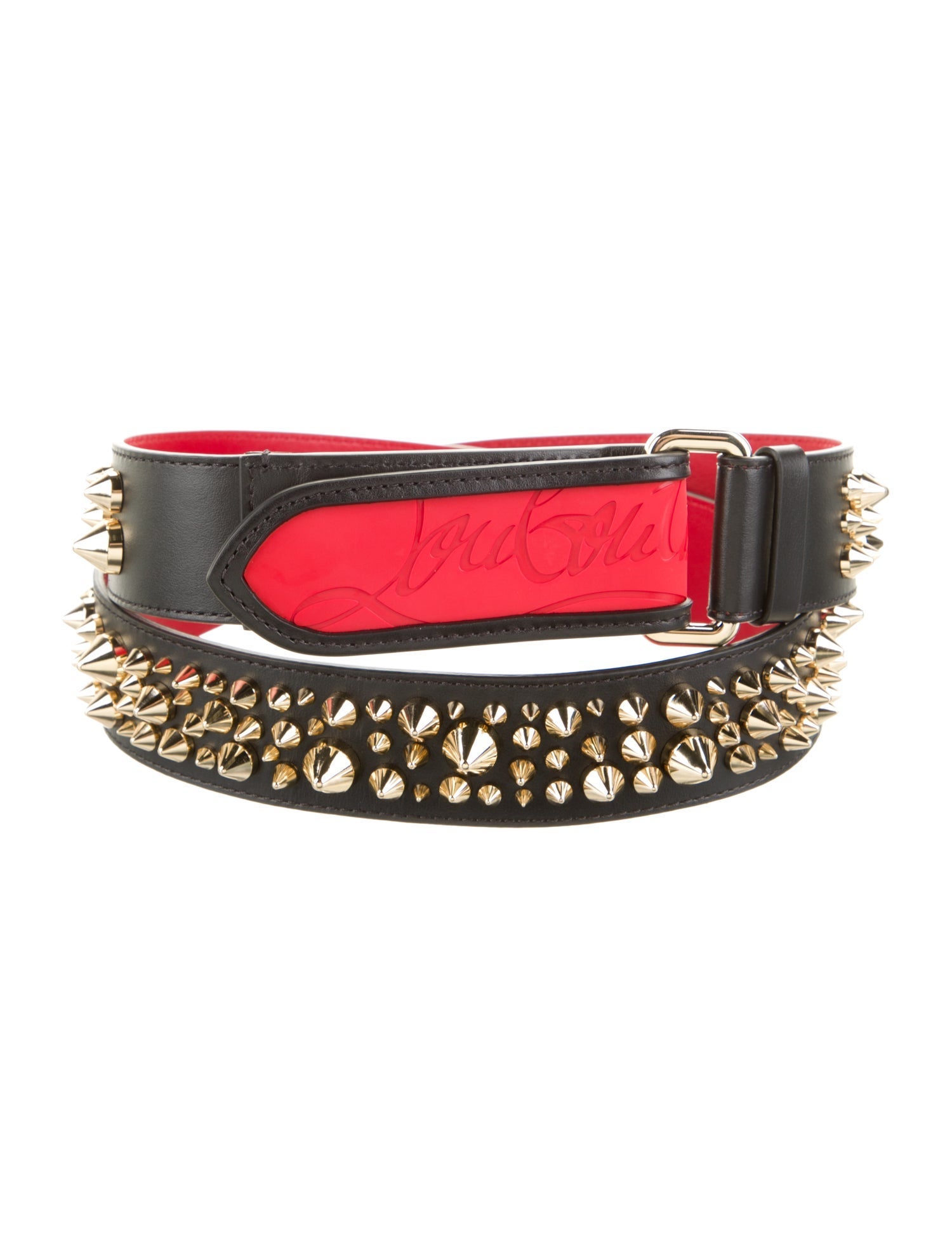 Christian Louboutin Leather Studded Accents Waist Belt w/ Tags