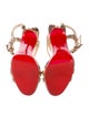 Christian Louboutin Glitter Glitter Accents T-Strap Sandals