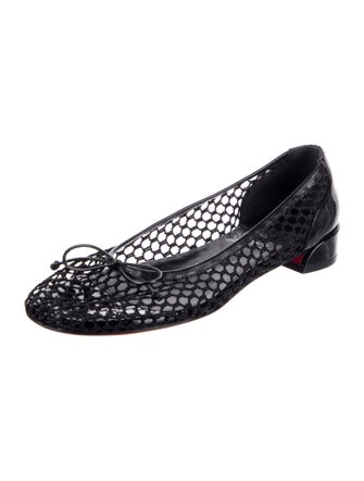 Christian Louboutin Mesh Bow Accents Flats