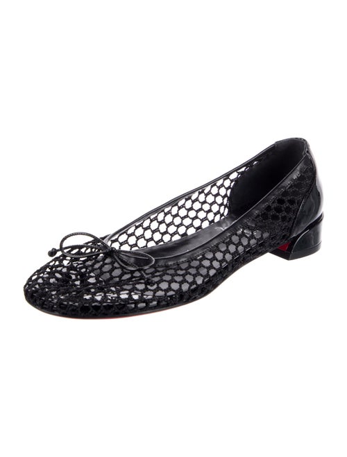 Christian Louboutin Mesh Bow Accents Flats