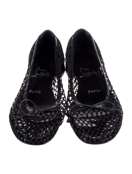 Christian Louboutin Mesh Bow Accents Flats