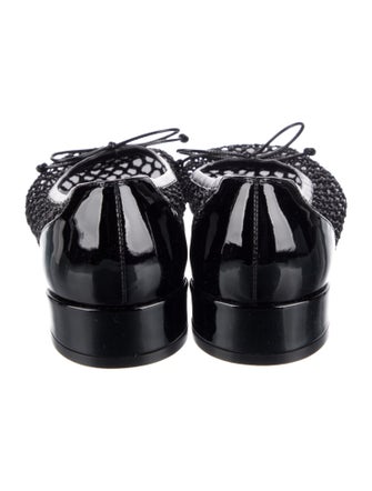 Christian Louboutin Mesh Bow Accents Flats