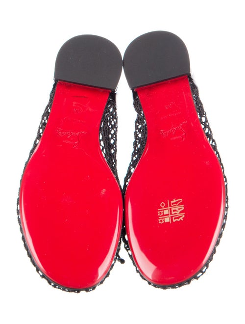 Christian Louboutin Mesh Bow Accents Flats