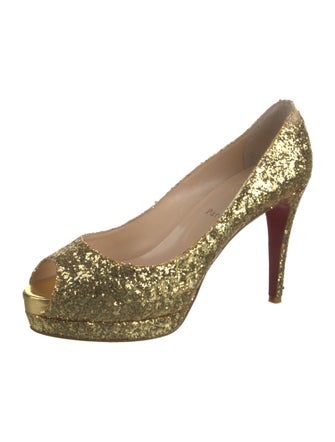Christian Louboutin Glitter Glitter Accents Pumps