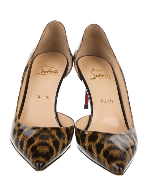 Christian Louboutin Leopardino Patent Leather D'Orsay Pumps