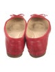 Christian Louboutin Leather Bow Accents Ballet Flats