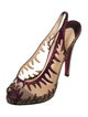 Christian Louboutin Mesh Patterned Slingback Pumps