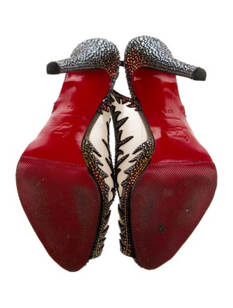 Christian Louboutin Mesh Patterned Slingback Pumps