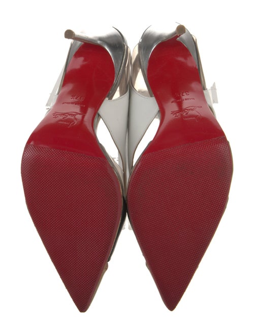 Christian Louboutin Leather Colorblock Pattern Slingback Pumps