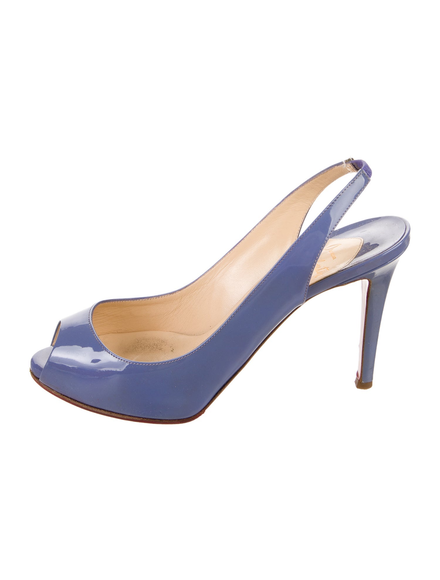 Christian Louboutin Patent Leather Slingback Pumps