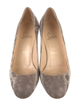Christian Louboutin Canvas Animal Print Pumps