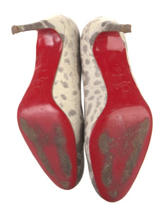 Christian Louboutin Canvas Animal Print Pumps